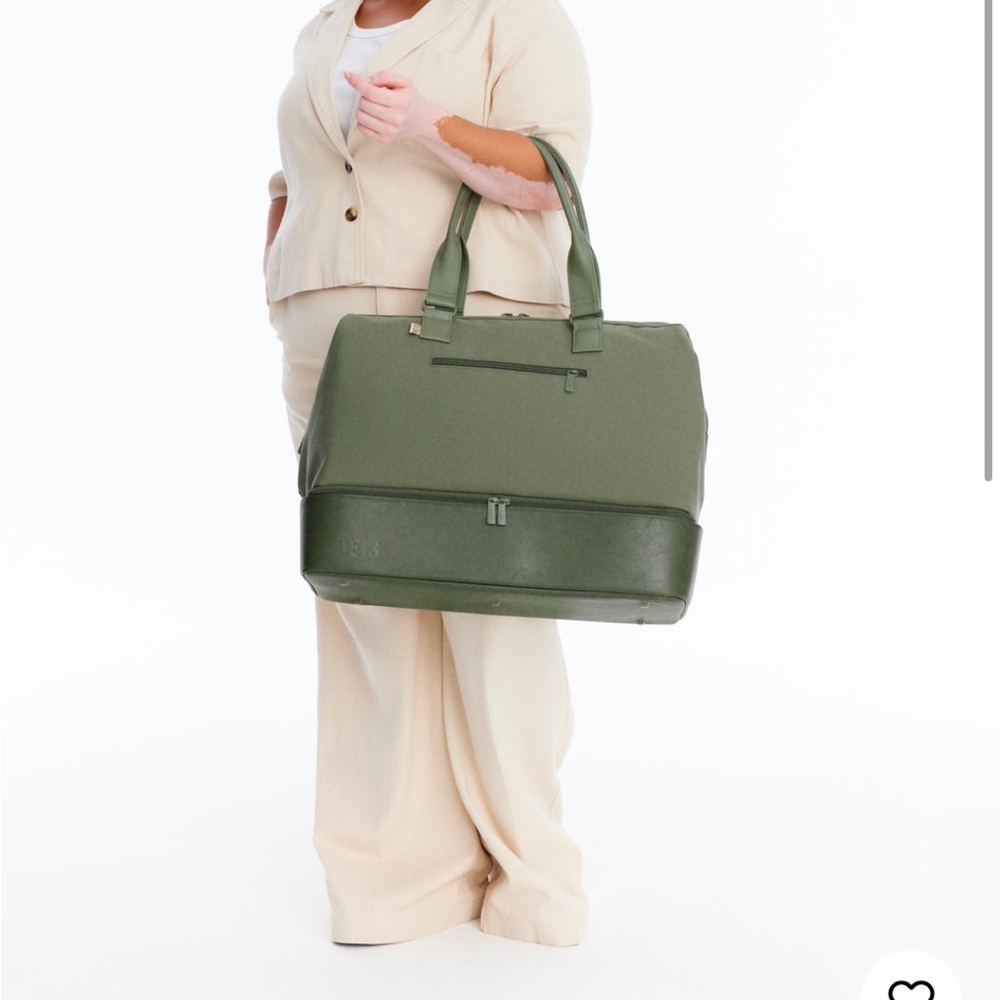 Olive Green Structured Tote Bag